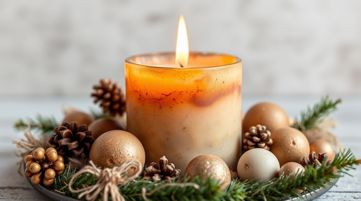 Candele fai-da-te decorative per ogni stagione con ingredienti naturali e oli essenziali